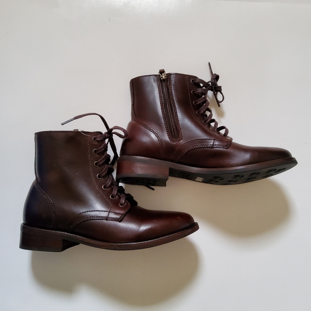 Thursday Boot Co. The Captain Lace-up Brown Leather Boots Size 7.5 excellent